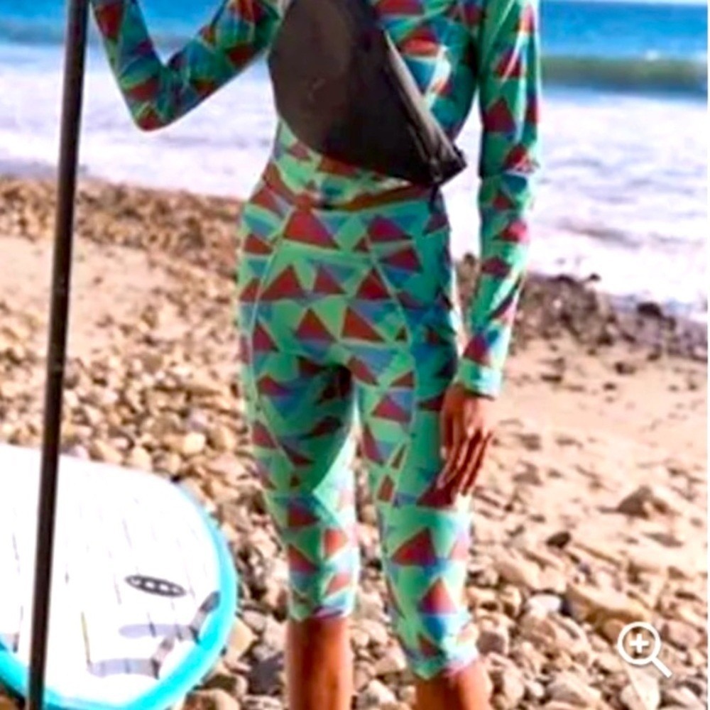 Free People Movement "Good Karma Printed Leggings Surf Wakeboarding Size -Small